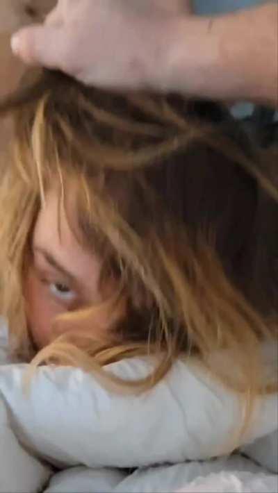 Another man fucking me Dogg while my husband pulls my head up by my hair to see my eyes of pleasure