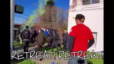 Most Amazing 5 Seconds of Today's Rallies (Antifa vs. Trump)