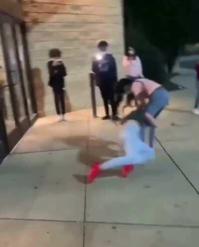 At least she kept her mask on