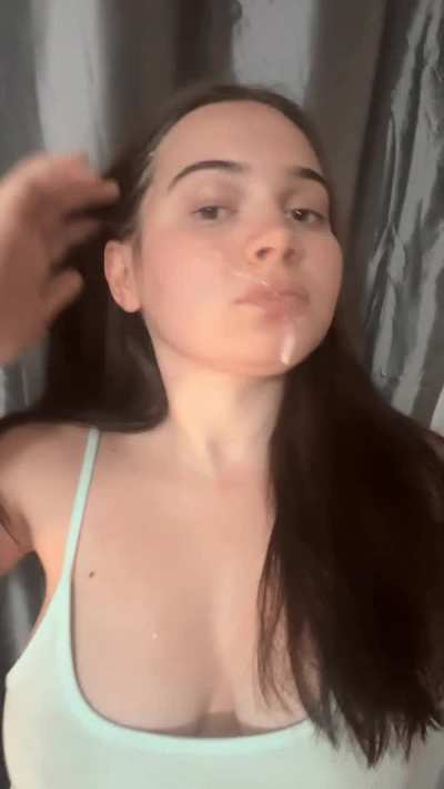 Facial For Cute Brunette