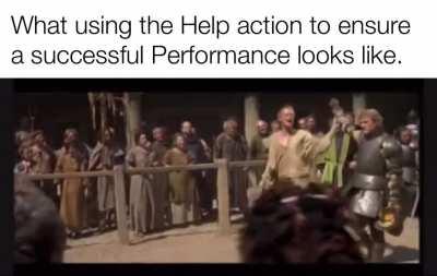 Paul Bettany’s Chaucer is a great example of playing a Bard without instruments all the time.