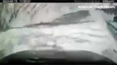 straight off snowy hill