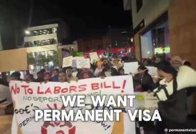Indians with temporary/student visa status demanding and protesting to stay in Australia permanently 
