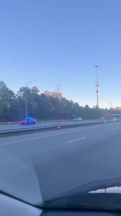 6+ Police motorcycles and 20+ police cars and an ambulance on I-77N at around 6:25 PM near brecksville