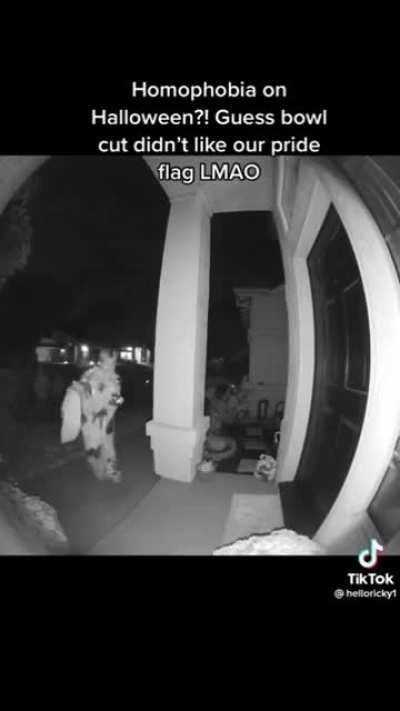 christian trick or treaters angry about pride flag