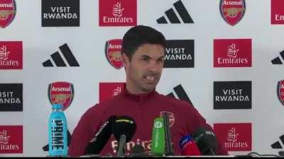 Arteta's answer to a journalist questionning his tactics