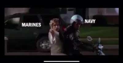 Marines after they hear they have to play nice with the other branches because “oNe TeAm, oNe fiGhT”