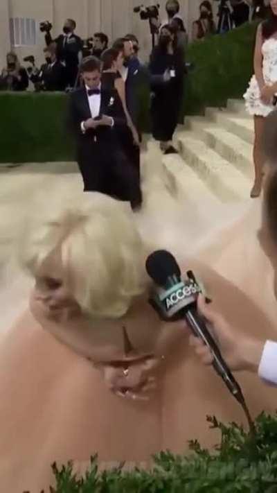 Her tits are almost bursting out