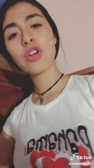 Sexy tiktok with cum on face. Really hot