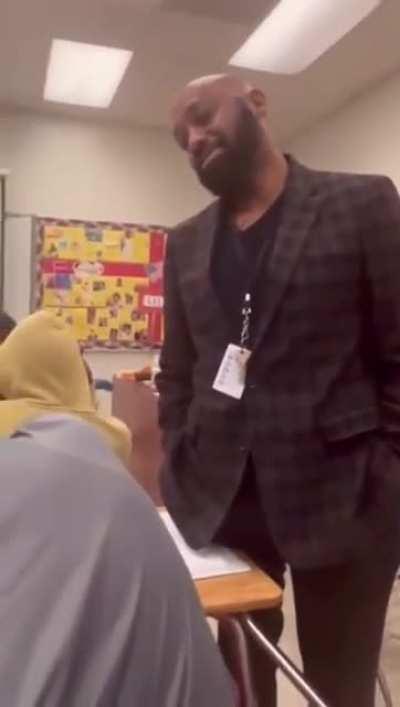 Teacher catches student being down bad