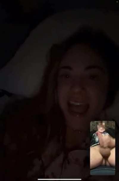 Mom watches me empty my big balls while stepdad sleeps right next to her