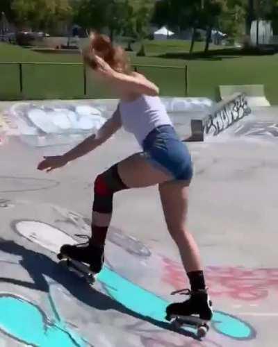 I can barely skate... I can’t even comprehend how she does this