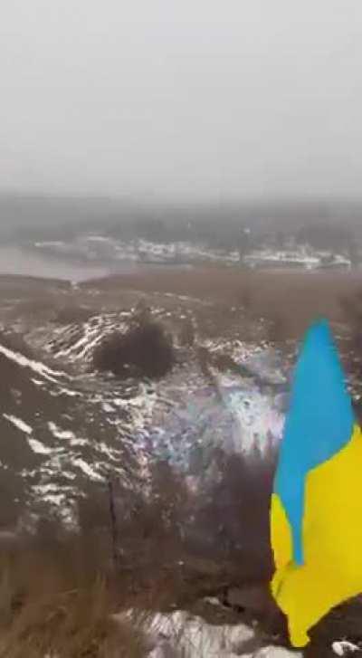 For the Day of Unity the Yellow Ribbon activists raised the Ukrainian flag in occupied Makiivka.