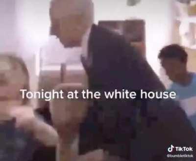 Actual footage from the White House while 