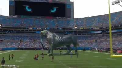 The Panthers debuted their new mixed-reality panther.