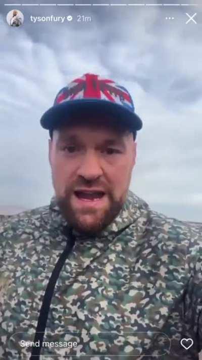 Tyson out training for uysk this morning, finally it seems the fight is on.