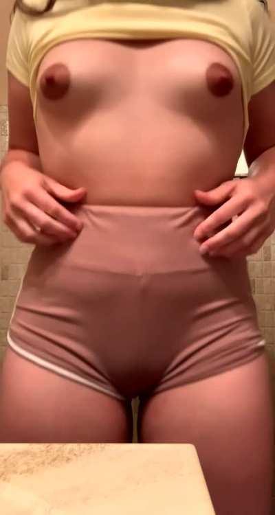 Cute titties and camel toe for you