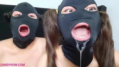 Just because you're puking chunks of french-fries and burger all over your laptop, phone and panties does NOT mean you can't have a good time with your step sister.