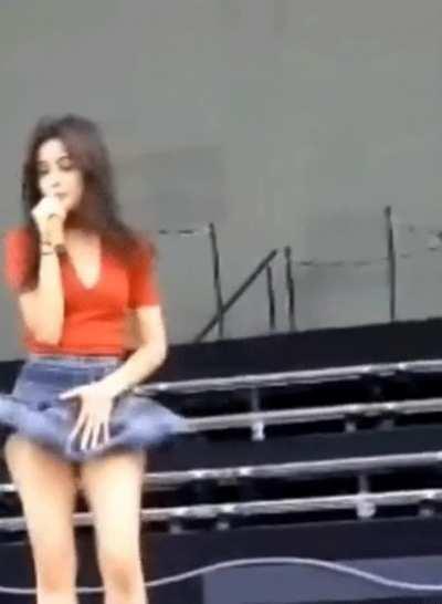 Camila cabello in a skirt is my number one fantasy. Wish she stayed like this