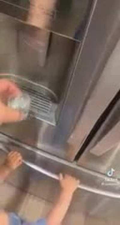 glass of water + child