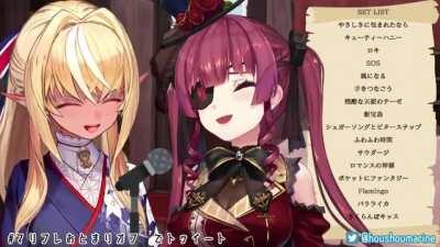 Marine and Flare sing 