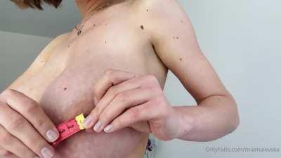 Solomia Maievska - Measuring Her Huge Tits