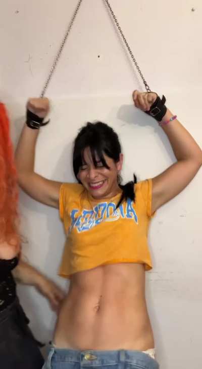 Until I left my fingers marked on her belly