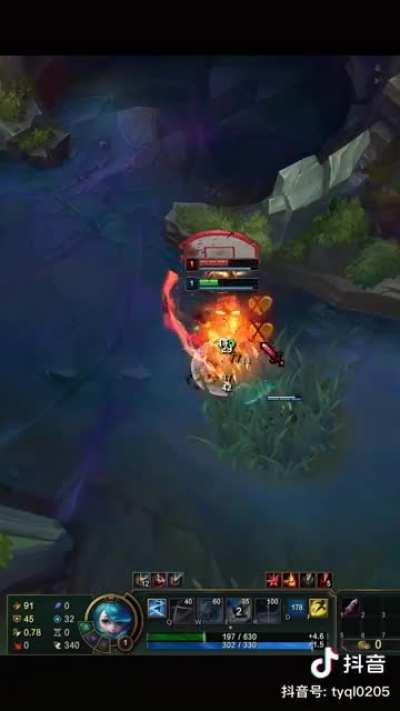 Lvl1 full passive conqueror stacks Darius with ignite + boneplating lost to gwen.