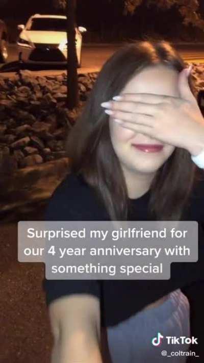 The girlfriend seems to be enjoying