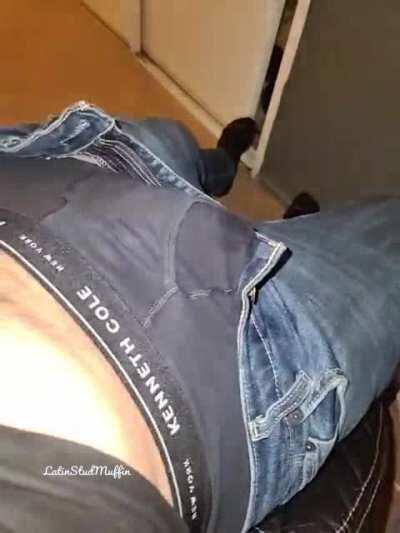 Love whipping out my wet cock and stroking it while wet inside my underwear.. hope you like