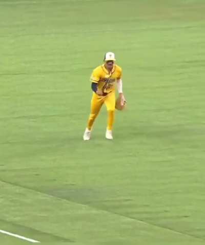 Impressive backflip catch from RobertAnthony Cruz of The Savannah Bananas