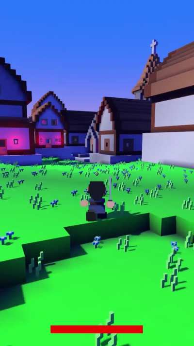 I added village generation to my voxel RPG game!
