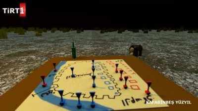 İstanbul'un fethini anlatan bir video