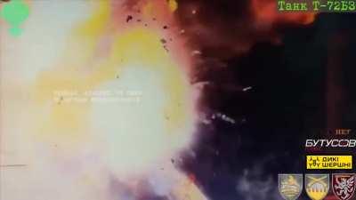 FPV drone causes big explosion when crashing into russian tank