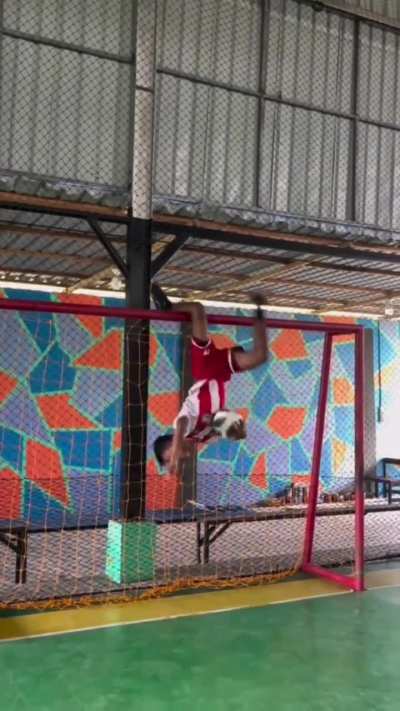 Perfectly executed futsal skills