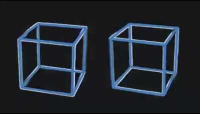 The cubes appear to be rotating in opposite directions – but they're not actually moving at all...😮