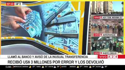 Recibió por error 3 millones de dolares en su cuenta y pasó esto: