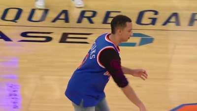 [Highlight] The 3 point bug is contagious for Celtics @ Knicks - a Knicks fan wins a car after banking in the halfcourt shot during the intermission