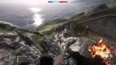 This guy probably had the biggest jumpscare in his life