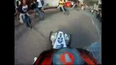 Spectators of a race just doing their thing ..