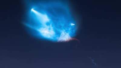 The colours after the falcon x launch