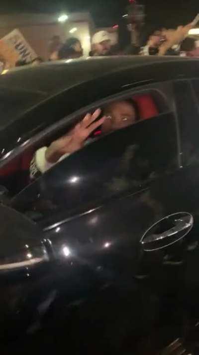 Airport was lit tonight! Proud of all my suns fans 💜🧡 (Mikal “The Warden” Bridges)