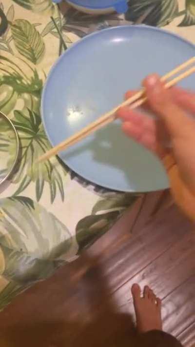 How to hold chopsticks properly