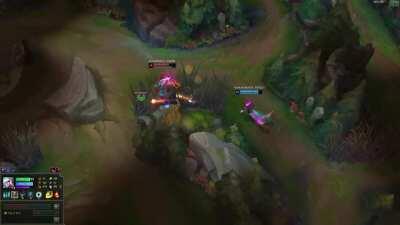 When the enemy jgler tries to 1v1 the sup...