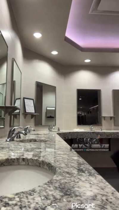 Caught in public bathroom