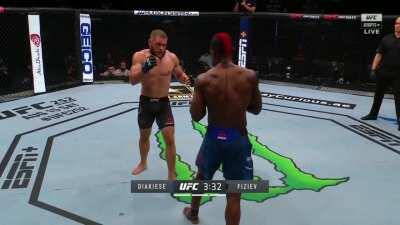 Every body kick landed by Rafael Fiziev on Saturday night