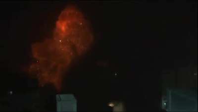 Building leveled in Gaza after another explosion via AP livestream