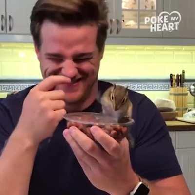 The squirrel was so excited to see them