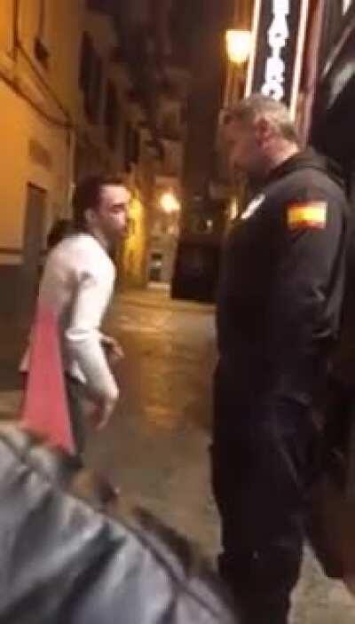 WCGW dancing in front of the police