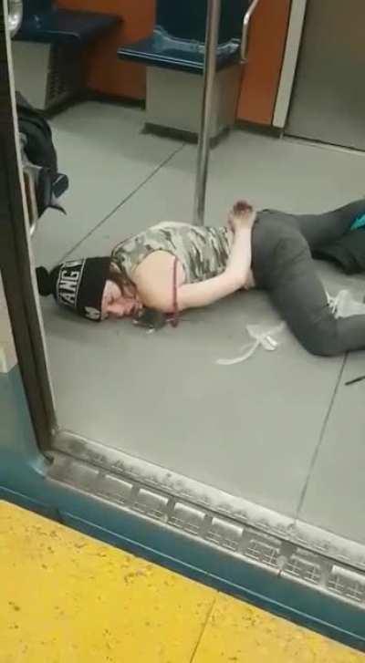 This Rat Politely Eating Out Of A Passed Out Crackhead's Mouth Reminds Me Of Pilot Fish That Eat Out The Mouth Of A Shark